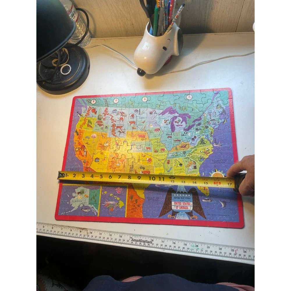 Vintage 1965 Whitman United States Of America Map 100 Piece Puzzle Complete